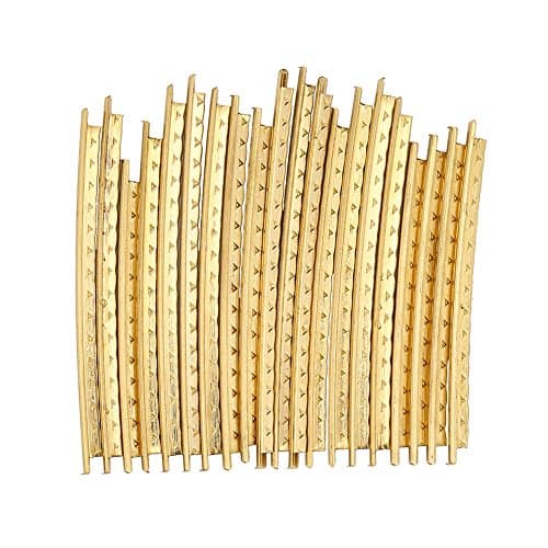 Guitar Fretwire, 20Pcs Brass Guitar Fret 2.0mm Fret Wire Set for Folk Wooden Guitars Accessory