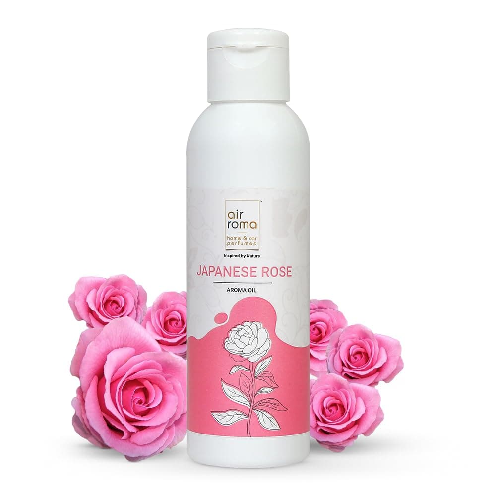 AIR-ROMA Japanese Rose Pure, Natural and Undiluted Aroma Diffuser Oil - 100ml Fragrance for Home & Office | Humidifier, Diffuser | No Chemicals, Additives, Artificial Fragrance