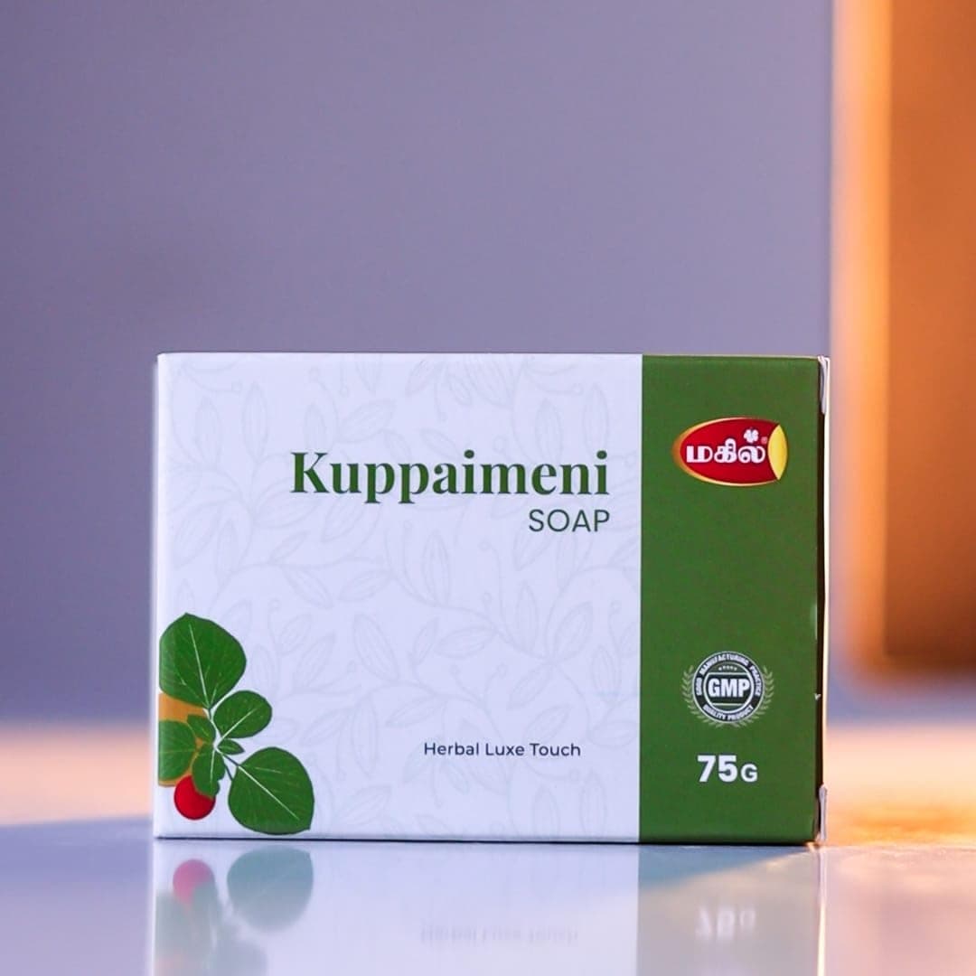 MAKIL Handmade Herbal kuppaimeni (Acalypha indica) Bath Soap - 75g | Body Tan Removal Soap | Bath Soap for Men & Women | Remove Dark Spot | For Glowing Skin - Pack of 2