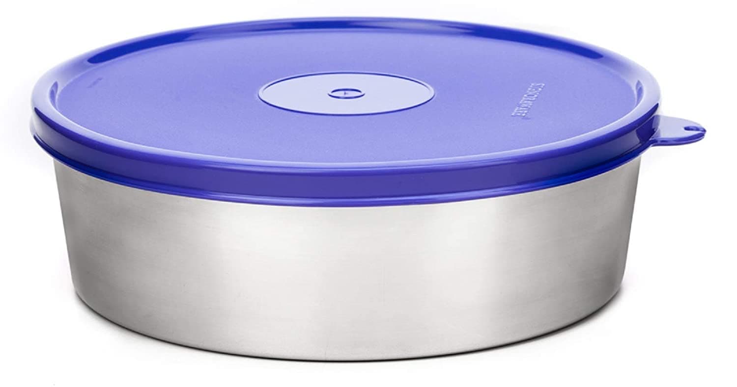 SignoraWare Classic Stainless Steel Storage Container | Airtight & Leakproof | Multipurpose | Retain Freshness & Crispness For Long Time | Great for Office, School, Picnic & Hiking (650ml | Violet)