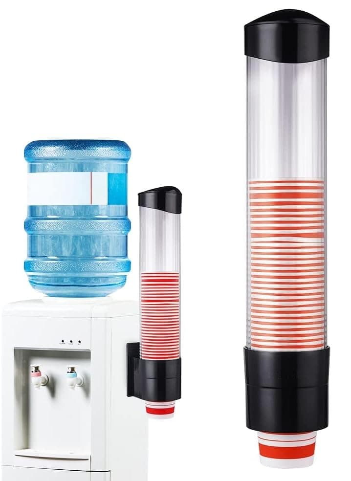 INTERIA Paper Cup Dispenser | Glass Dispenser | Disposable Cup Holder Organizer - Wall Mountable Plastic (Multicolor)
