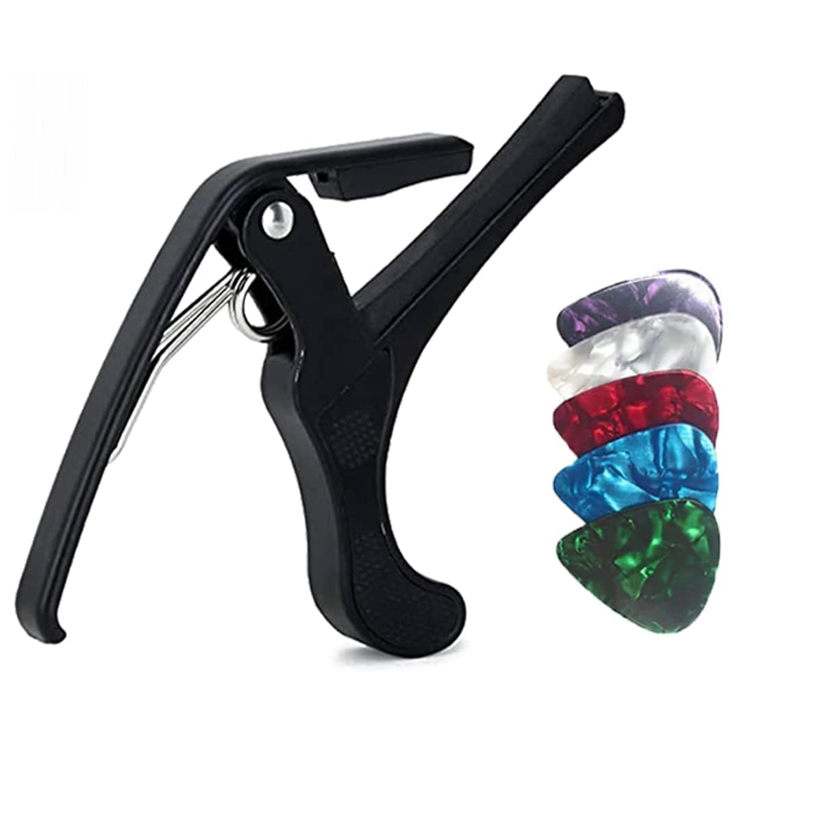 DEVICE OF URBAN INFOTECH Capo for Guitar Metal Capo Quick Change Guitar Capo for Acoustic Guitar, Electric, Classical Guitar and Ukulele (Black)