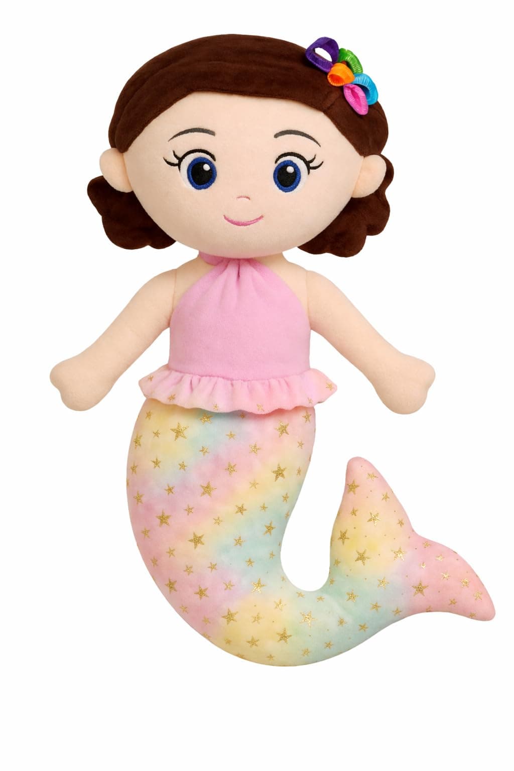 Coolet Medium Size 48 CM Mermaid Soft Toy Doll | Multicolor Eyes Fish Girl Plush Toy | Soft Stuffed Doll for Kids & Girls Pink Doll