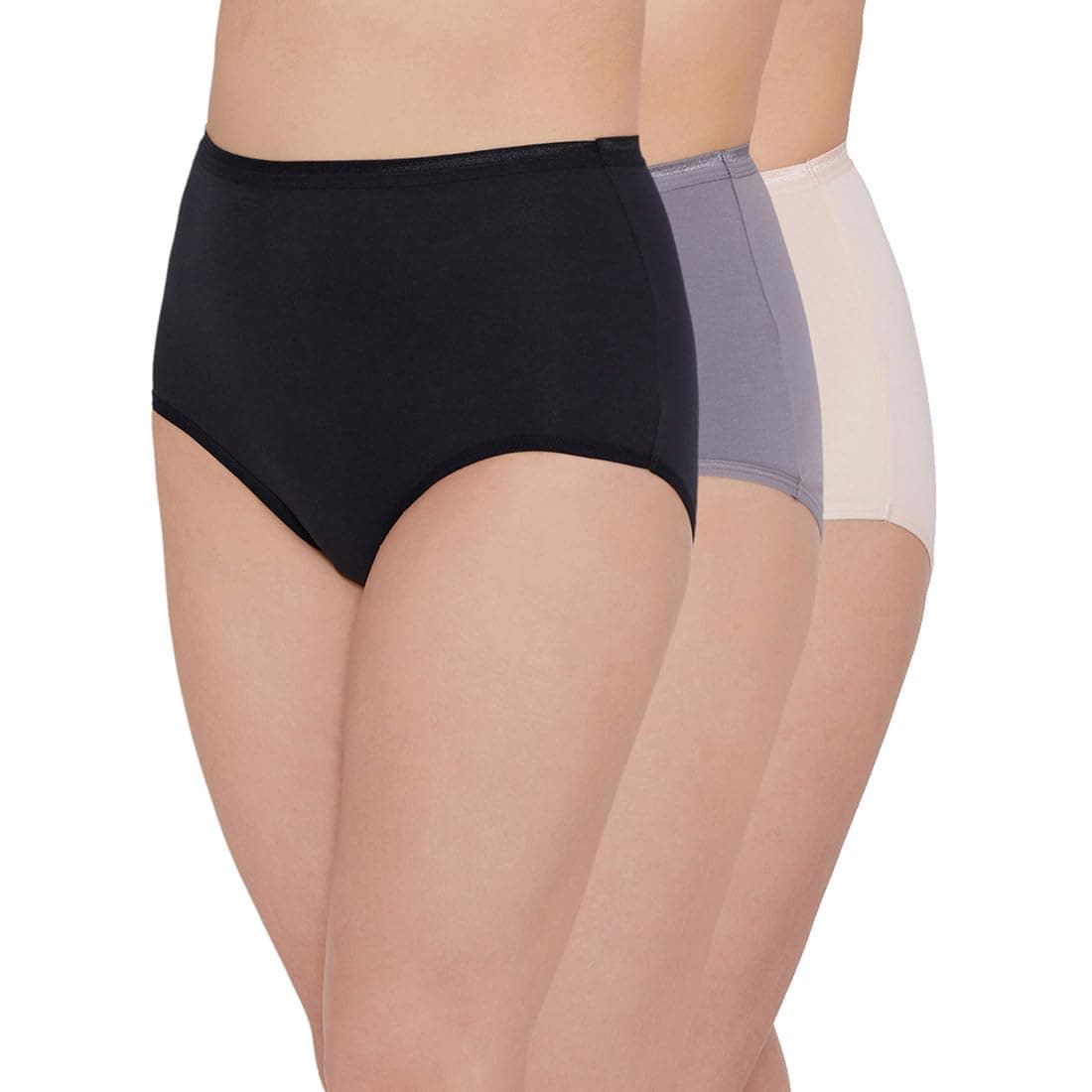 Wacoal Women’s Cotton|High Waist|Full Coverage|Everyday Wear|Pack of 3| Full Brief Maxi Panty