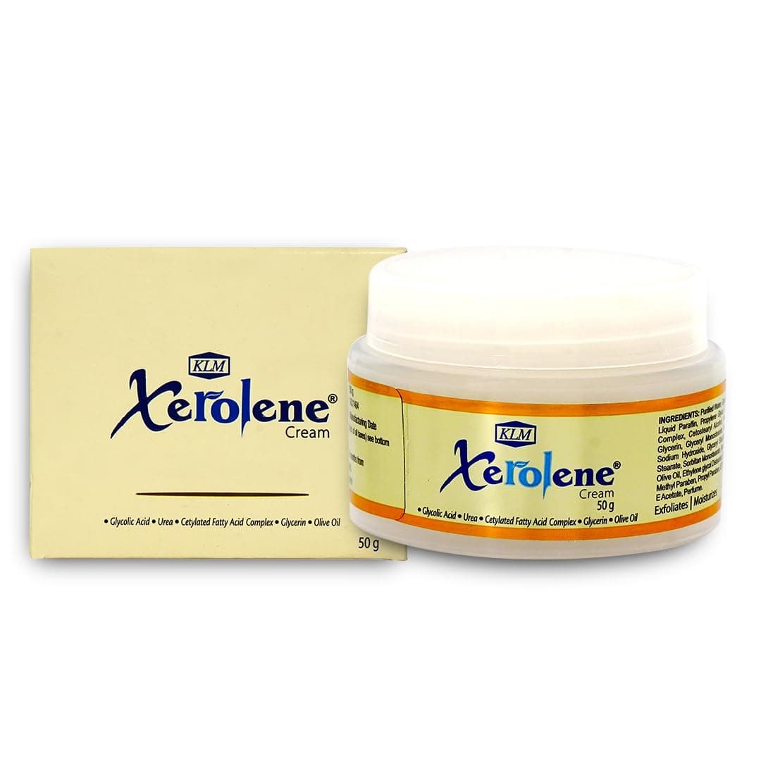 KLM Xerolene Hand & Foot Cream, 50g | Enriched with Olive Oil, Vitmin C | Moisturising cream for Men & Women