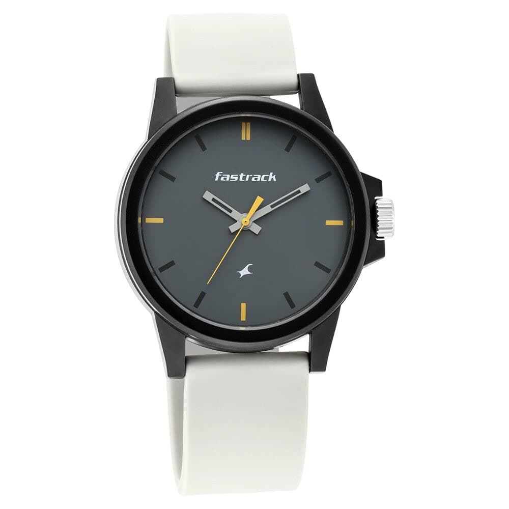 Fastrack Fastfit Quartz Analog Grey Dial Silicone Strap Unisex Watch-NS68012PP12/NT68012PP12