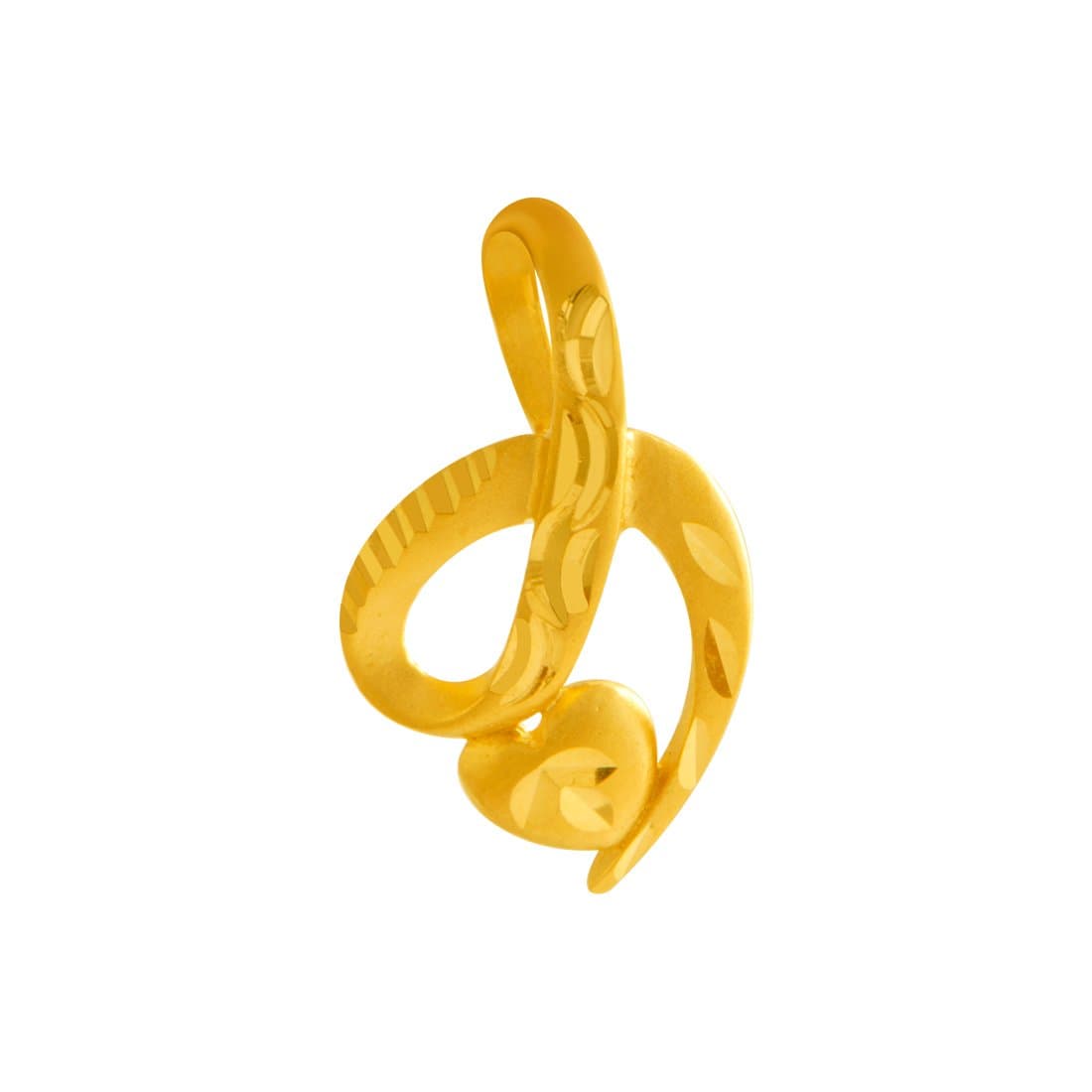 P.C. Chandra Jewellers 22KT Yellow Gold Pendant for Women - 0.67 Grams