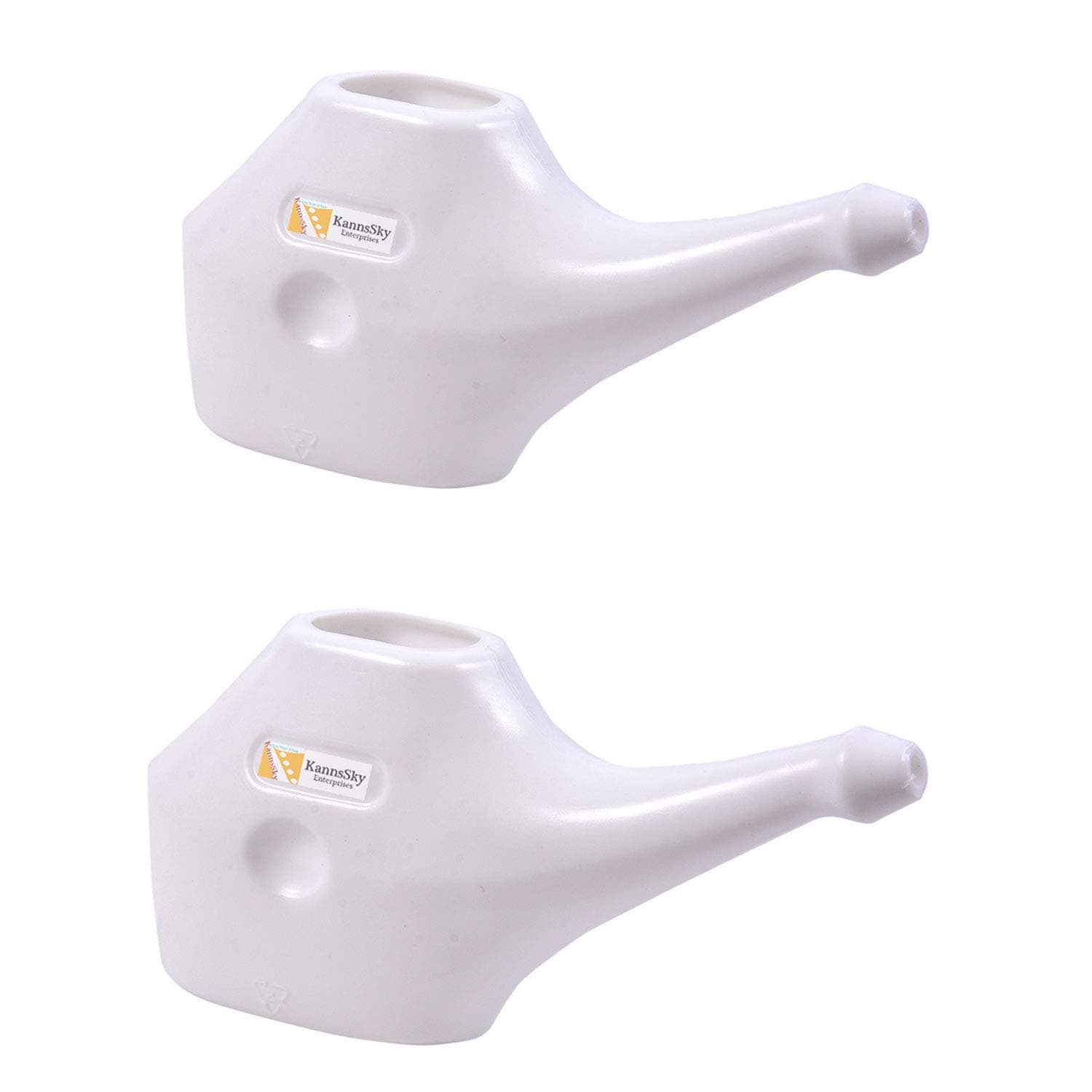 KannsSky 2 Units- Jala Neti Pot Size: 150 Ml for Sinus Congestion, White- Pack of 1.