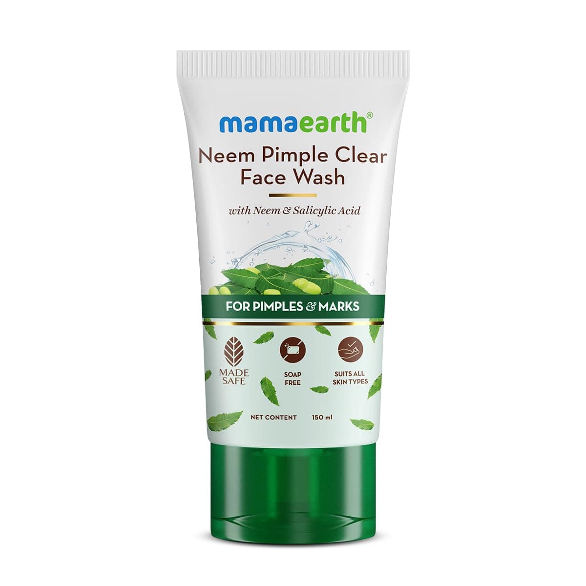 Mamaearth Neem Pimple Clear Face Wash with Neem & Salicylic Acid | Fights Pimples, Reduces Marks & Purifies Skin | Gently Cleanses & Controls Excess Oil | For All Skin Types | 150 ml