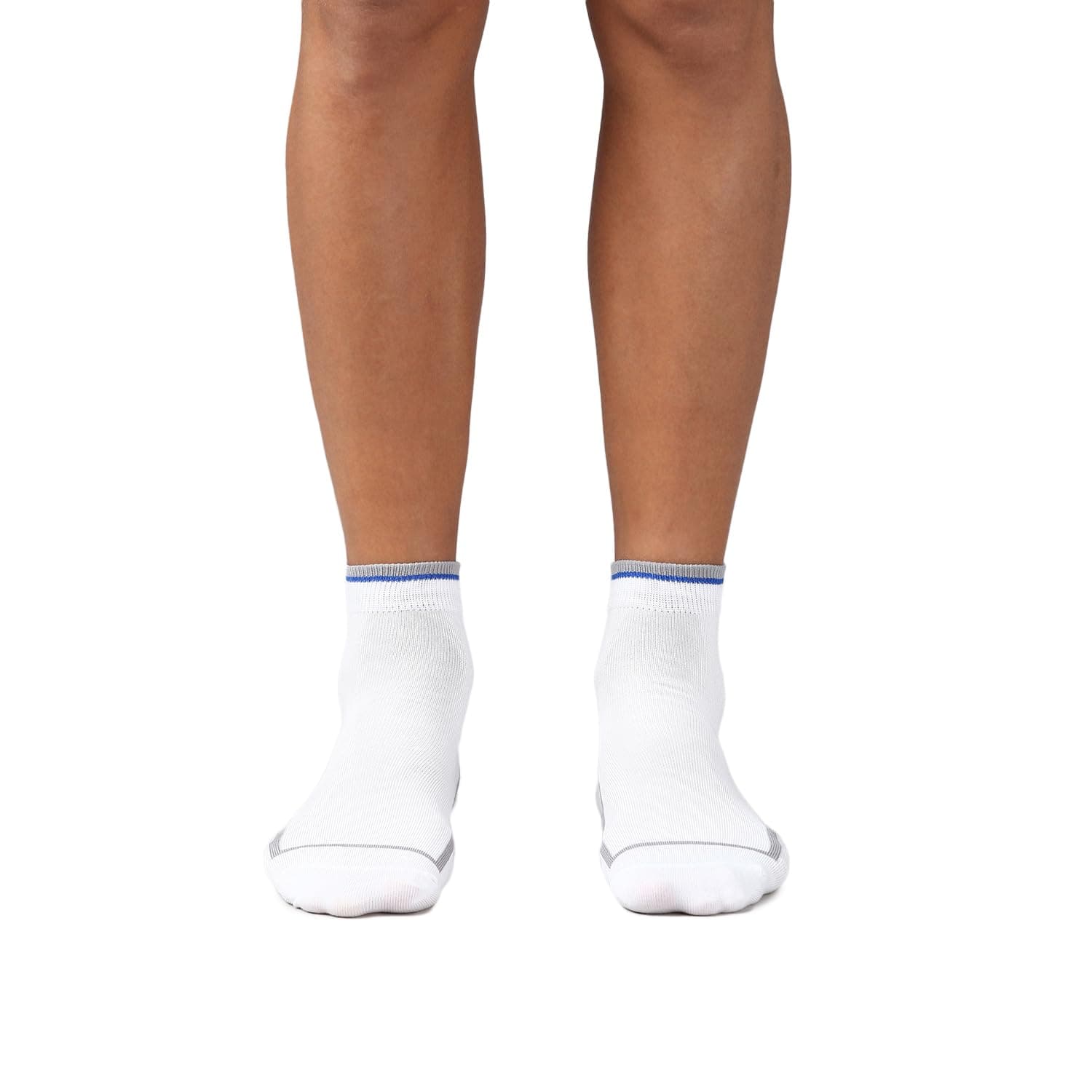 Van Heusen Men Anti Bacterial Ankle Socks - Cotton Nylon Spandex - Ankle Length,Super Soft, Elastane Welt_White_OS