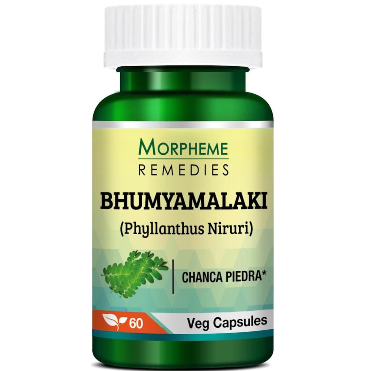 Morpheme Remedies Phyllanthus Niruri Bhumyamlaki 500 mg - 60 Veg Capsules