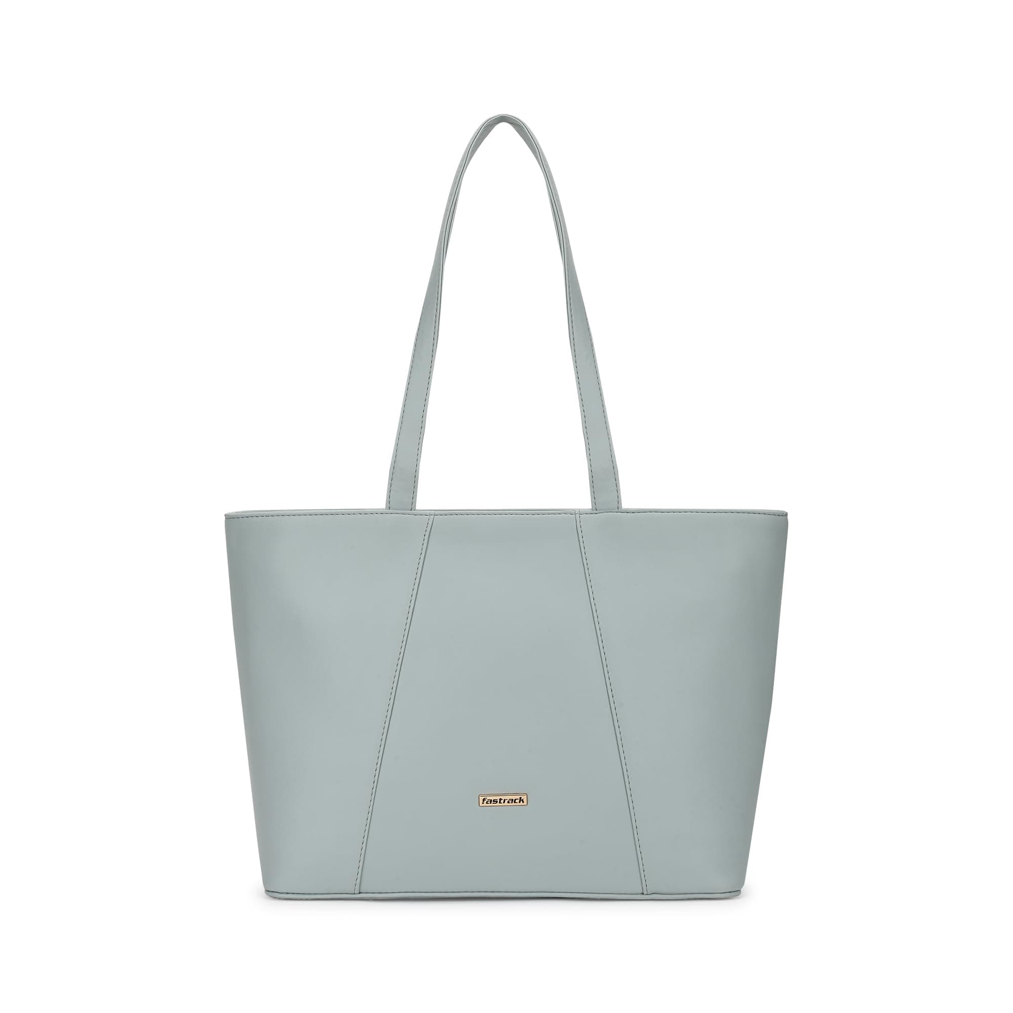 Fastrack Women's Spacious Everyday Tote Bag with Side Zip Pocket | Fits Upto 14" Laptop | Roomy Interior with Inner Zip and Slip Pockets | Comfortable Shoulder Straps | Trendy Women's Handbags