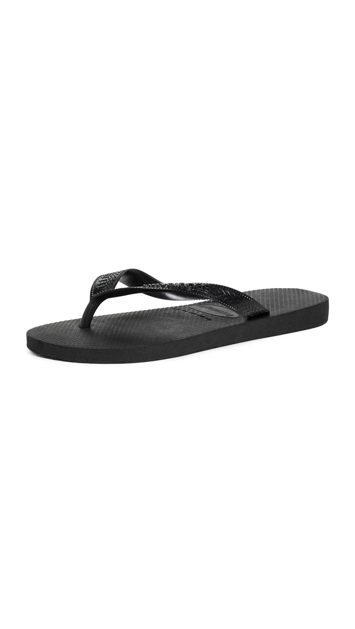 Havaianas Women's Slim Organic Sandal Navy Blue/Silver Flip Flop, Black, 37/38 BR (7-8 M US)