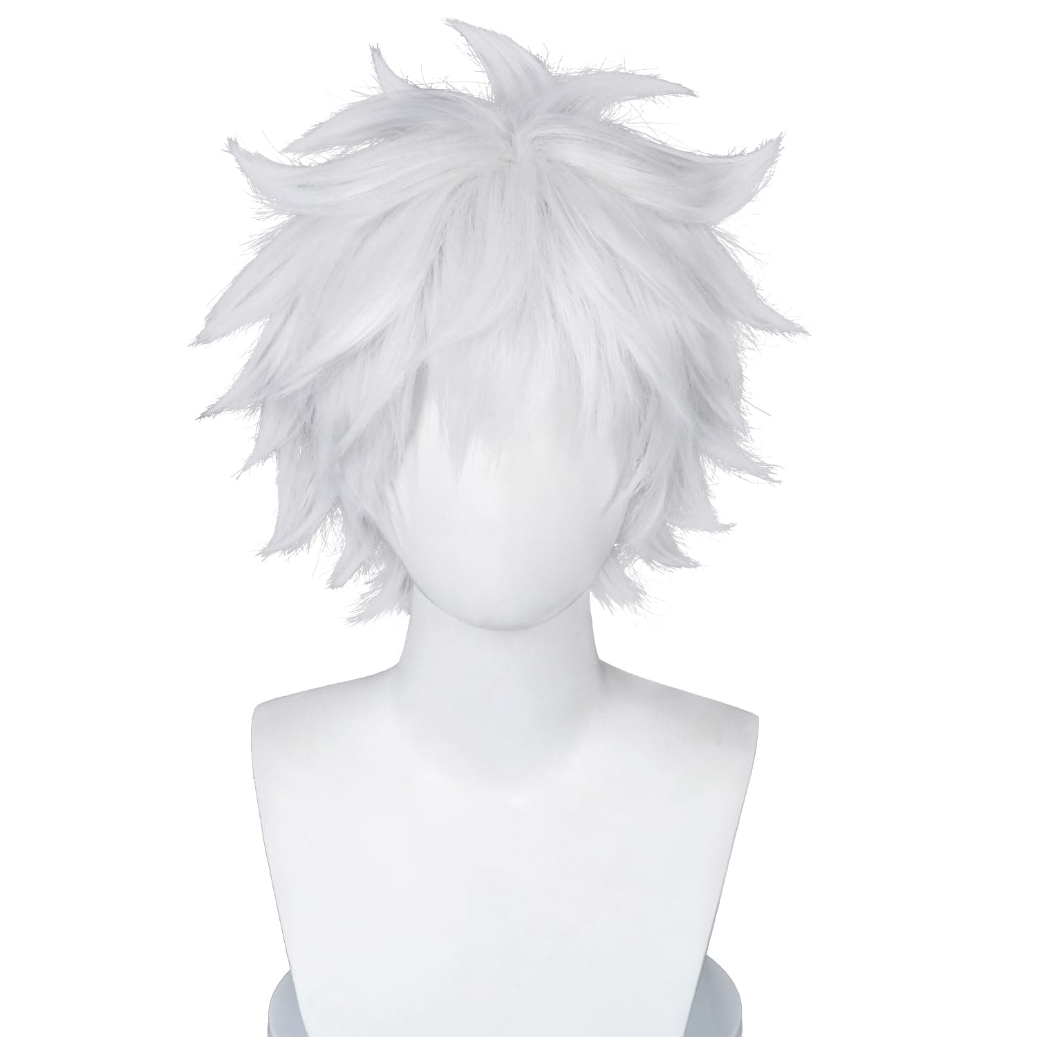 COSPLAZA Cosplay Wig Bell Short White Hair Heat Resistant Synthetic Wig