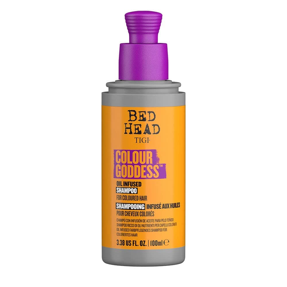 Bed Head TIGI Colour Goddess Oil Infused Shampoo For Coloured Hair With Coconut and Almond Oil, Colour Protection Shampoo with Keratin for Long-Lasting Hair Colour, Repairs and Hydrates Damaged Hair, Creamy Toffee Fragrance, 100ml