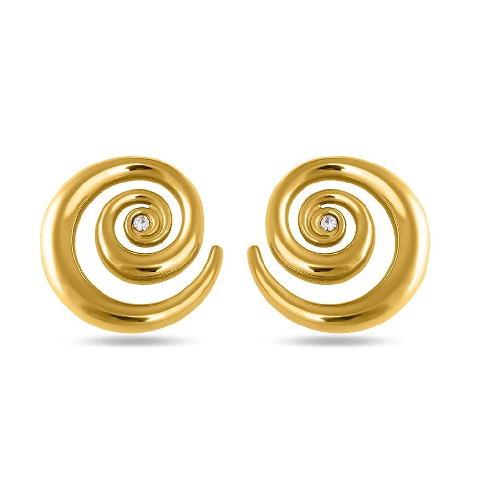 PALMONAS 18k Gold Plated Cosmic Swirl Earring for Women - Gift for Girls & Women | Waterproof & Anti-Tarnish Earrings