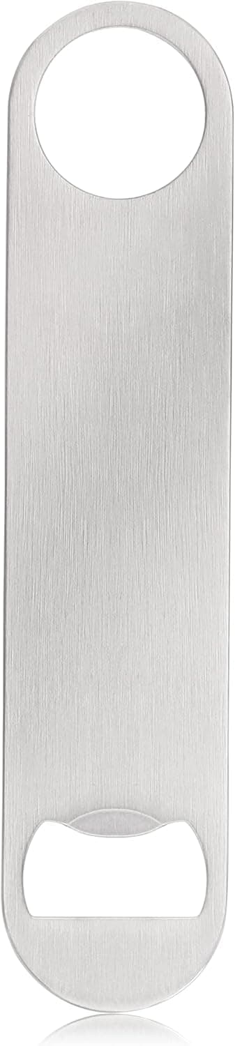 New Star Foodservice 48179 Stainless Steel Flat Bottle Opener, 7-Inch