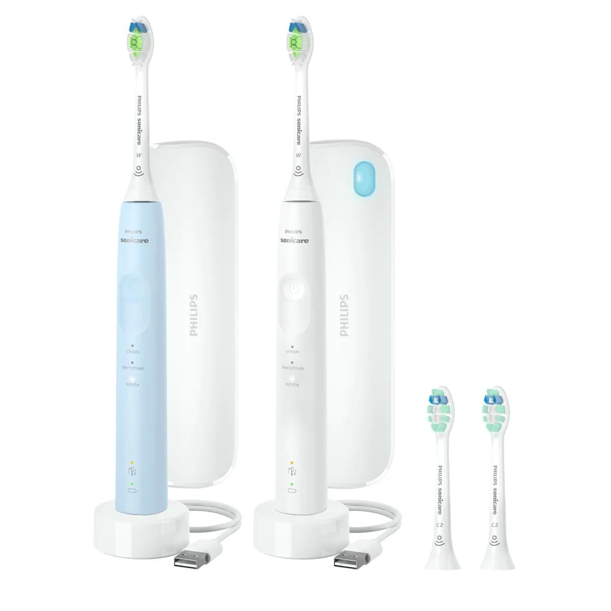 Philips Sonicare ProtectiveClean 5100 Gum Health, Rechargeable electric toothbrush with pressure sensor, Light Blue HX6853/11