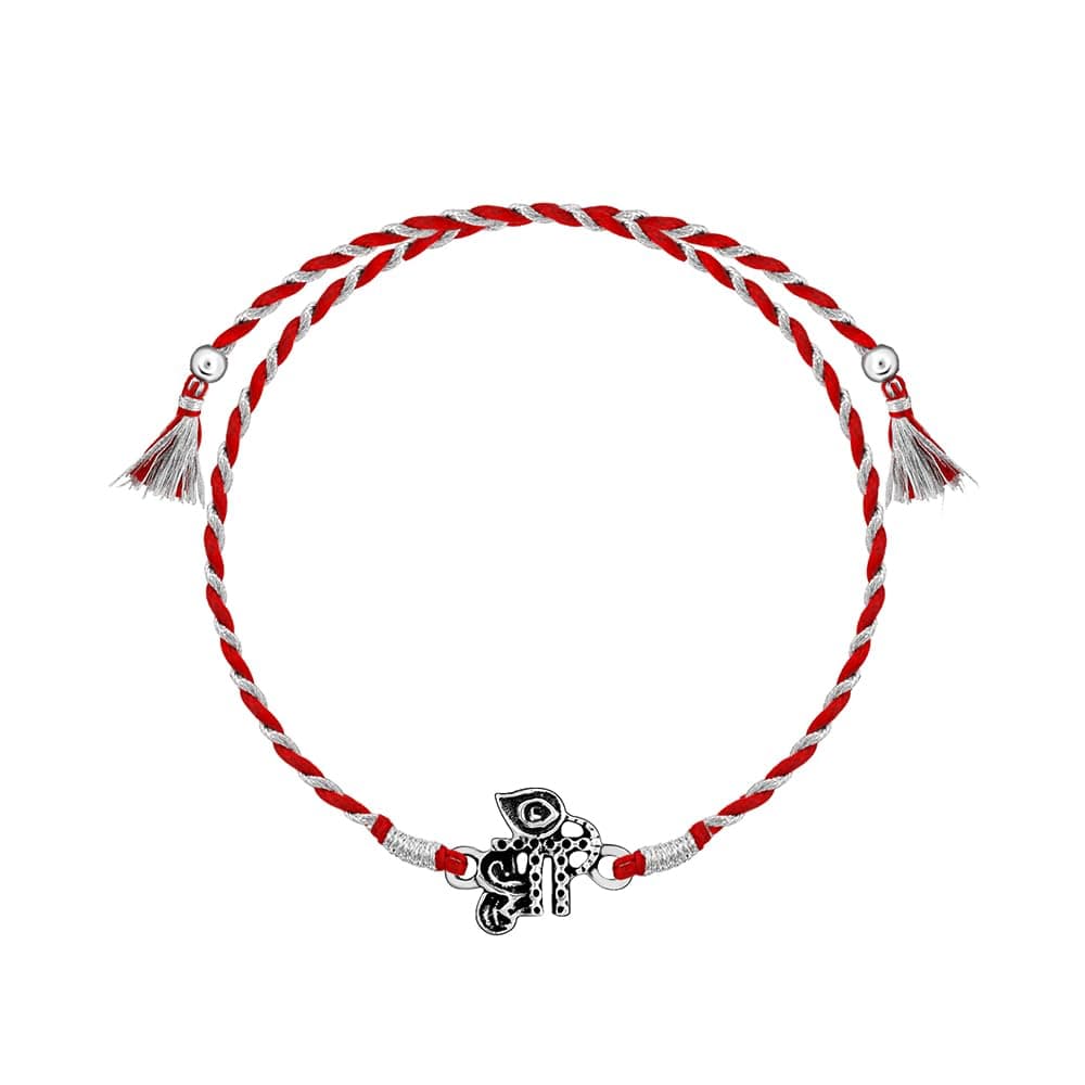 GIVA 925 Silver Precious Rakhi|Raksha Bandhan Rakhi for Brother | Gift for Men & Boys| With Certificate of Authenticity and 925 Stamp