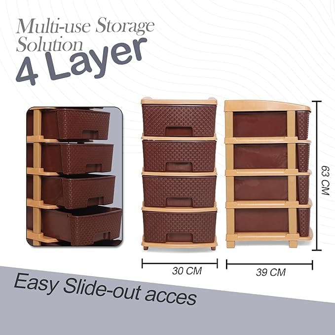 KITCHIVO™ Plastic Modular Drawer Storage Chest Of Drawers Organizer Storage Box, Large Stomo Racks For Multipurpose Anti-slip Shoes Organizers