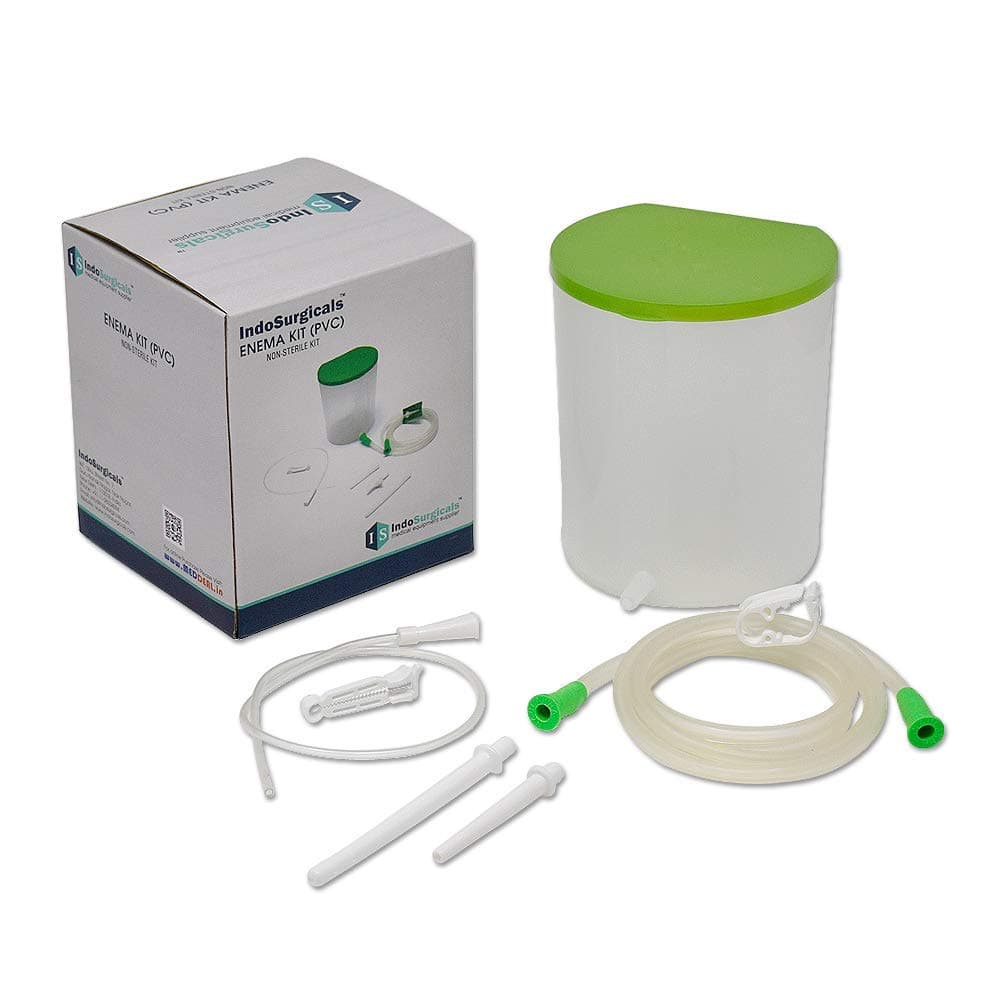 IS IndoSurgicals PVC Enema Kit for Home use with Instruction