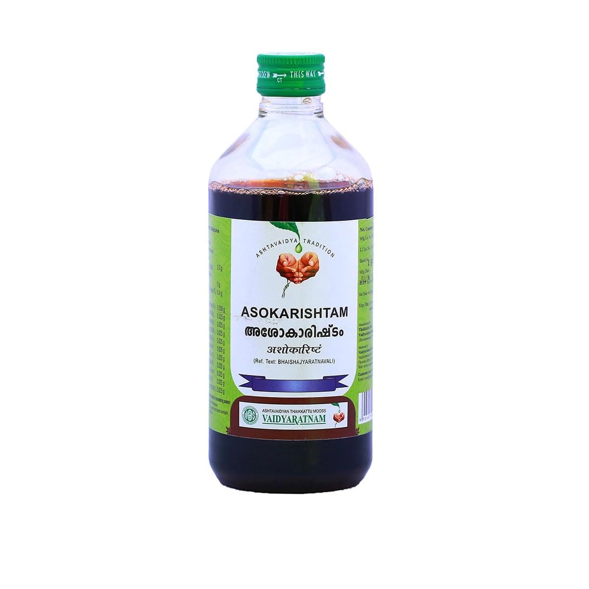 Vaidyaratnam Oushadhasala Asokarishtam - 450ml