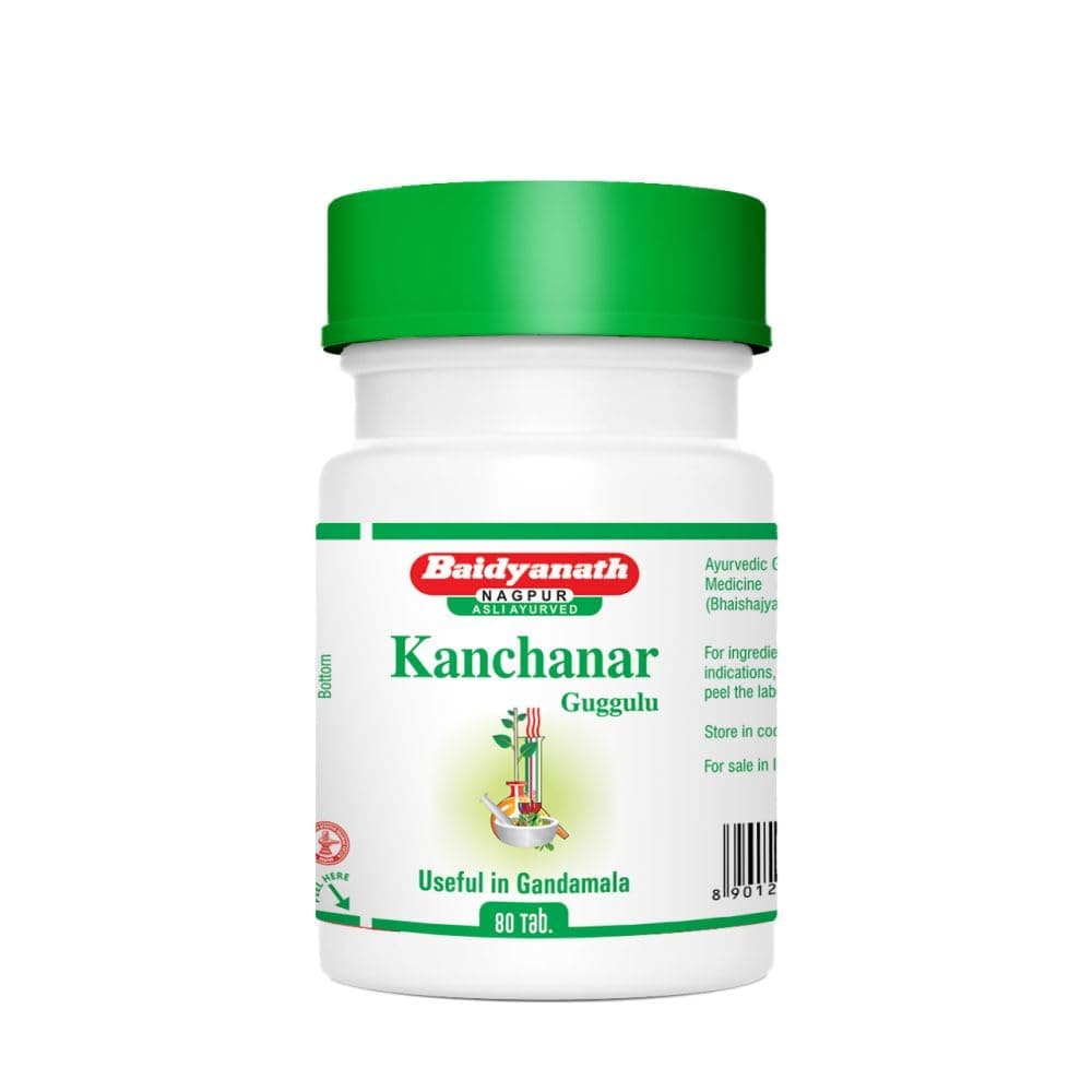 Baidyanath Asli Ayurved Kanchanar Guggulu 80 Tablets - (Pack of 4)