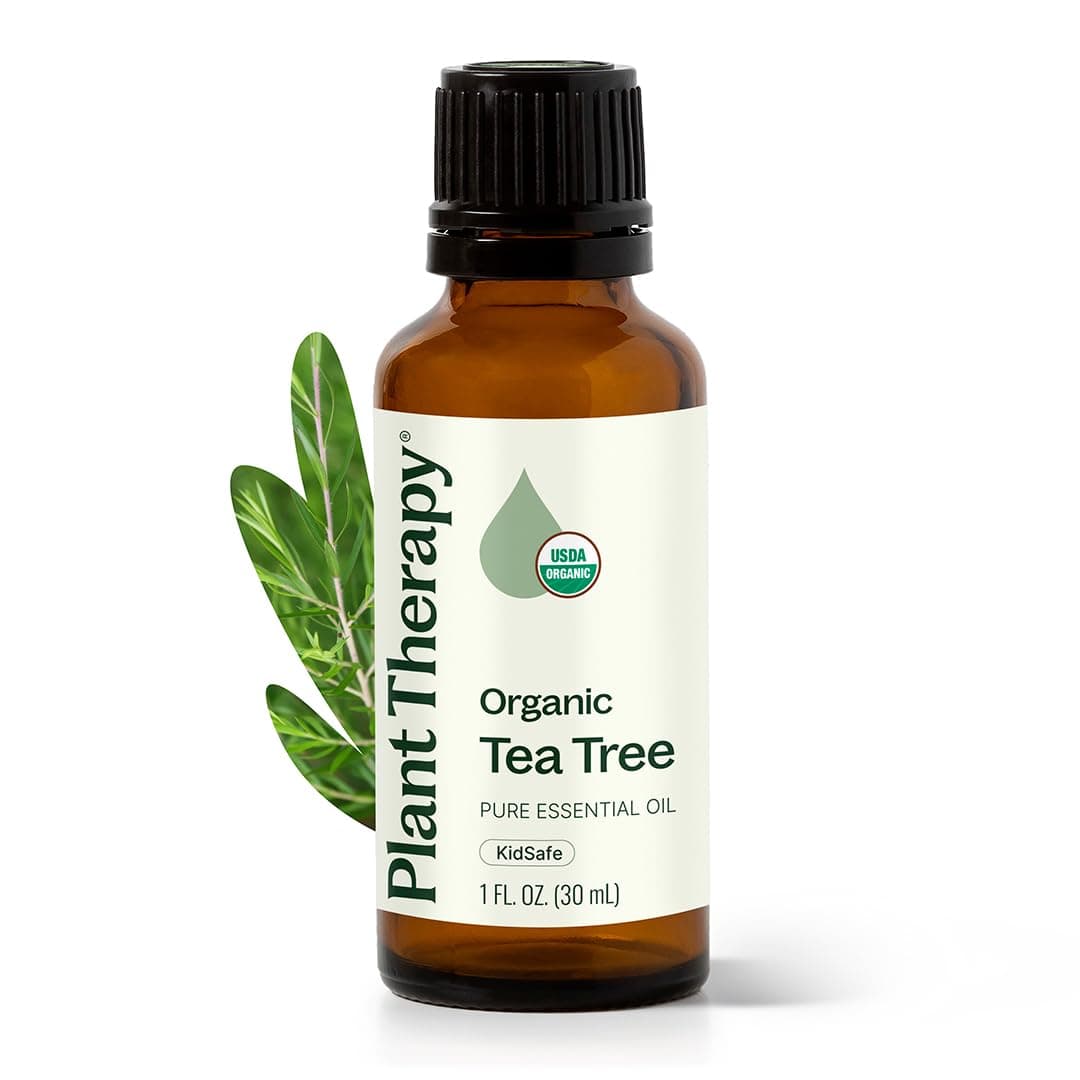 Plant Therapy USDA Certified Organic Tea Tree (Melaleuca) Essential Oil. 100% Pure, Undiluted, Therapeutic Grade. 30 ml (1 oz).