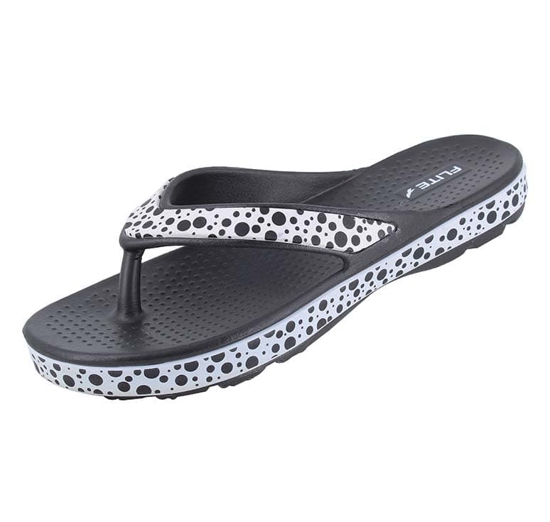 FLITE SLIPPERS For Women FL-2008/Daily Use Flip Flop For Women/Flip Flop for Girls/Bathroom Slippers Size 4K to 8K Anti Slip Technology (BLACK, numeric_3)