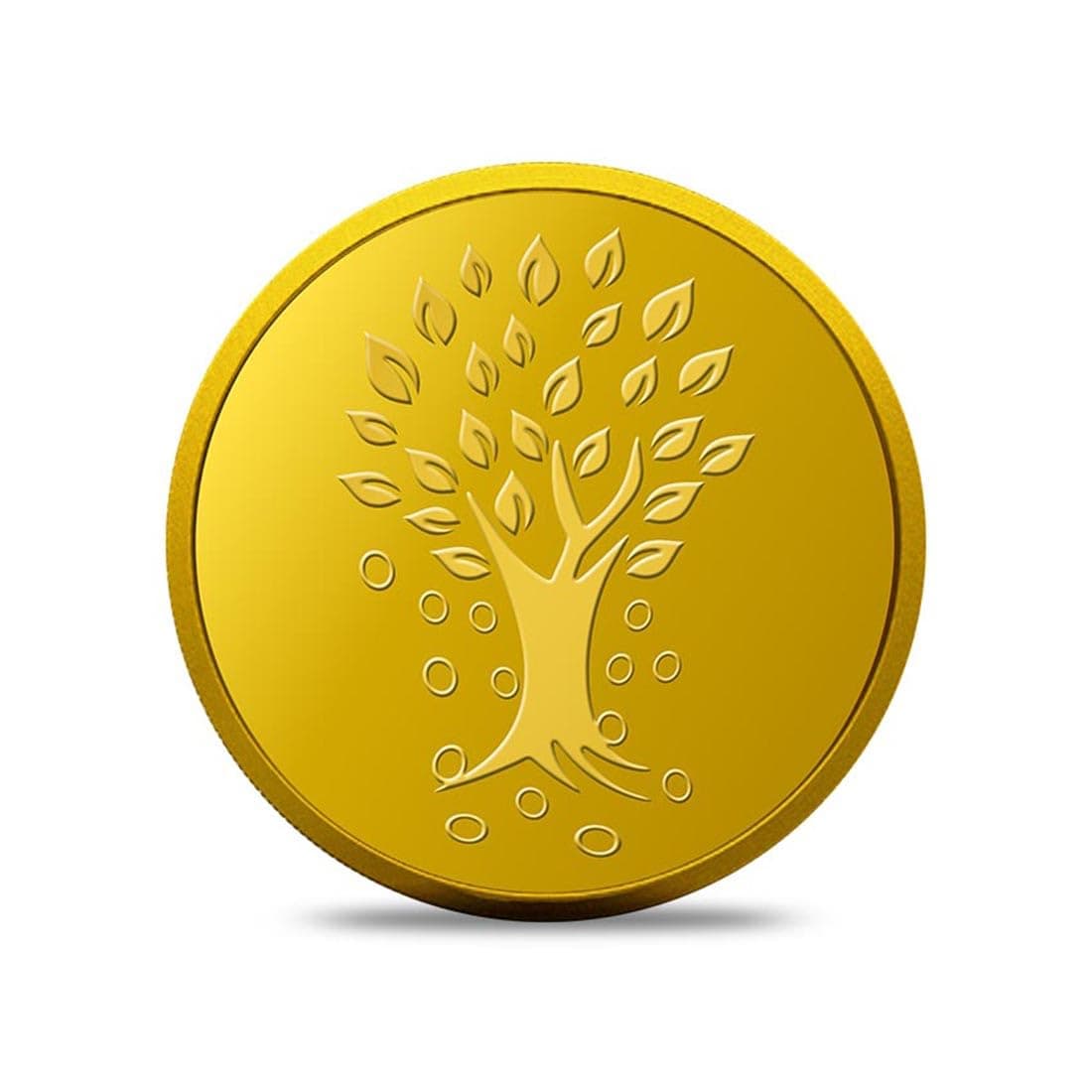 Kundan 22k (916) 4 gm Kalpataru Tree Yellow Gold Coin