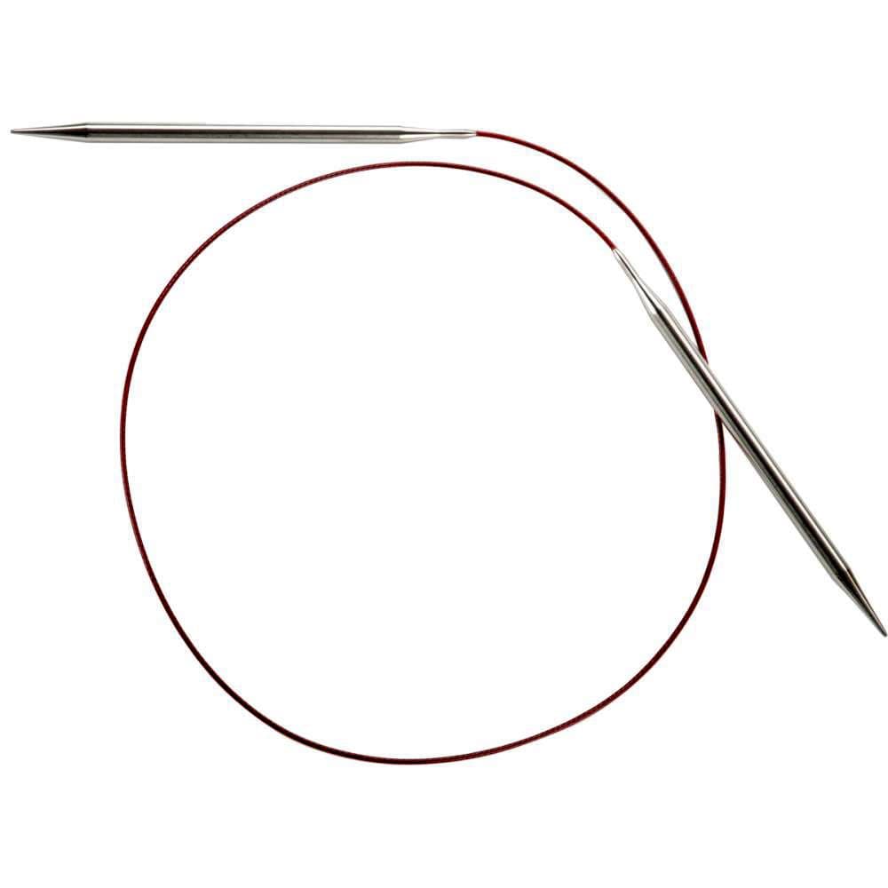 32" (81cm) ChiaoGoo Red Lace (Stainless Steel) Circular Knitting Needles Size US 7 (4.5mm) AD
