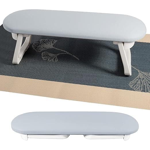 KIRA Nail Arm Rest Foldable Manicure Hand Rests Cushion Tool, Soft Sponge Hand Rest, Nail Hand Pillow Stand with Table Mat For Acrylic Nails Salon Use (Sky Blue)