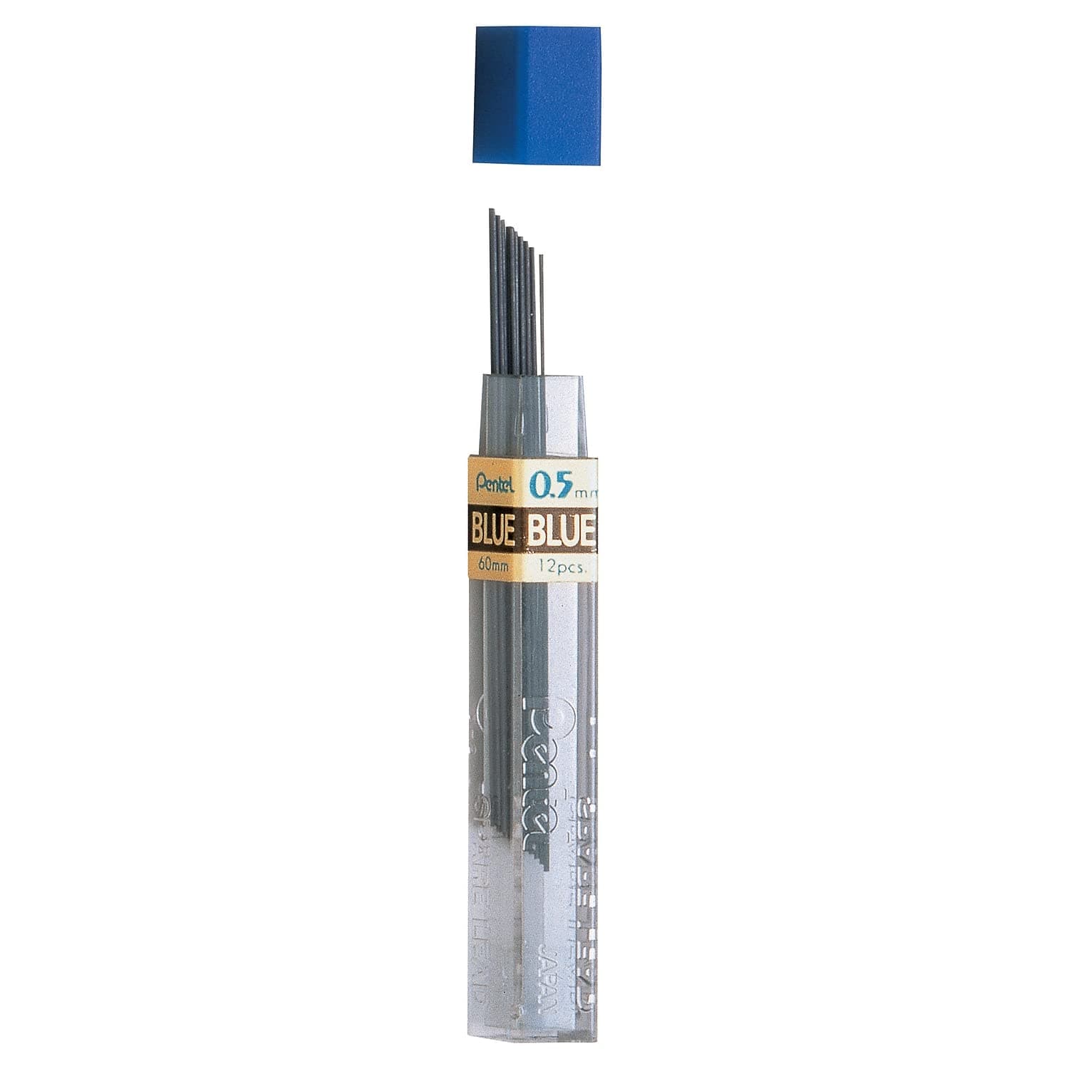 Pentel Refill Lead Blue (0.5mm) Medium 12 Pcs/Tube, 12 Tubes of Lead (PPB-5)