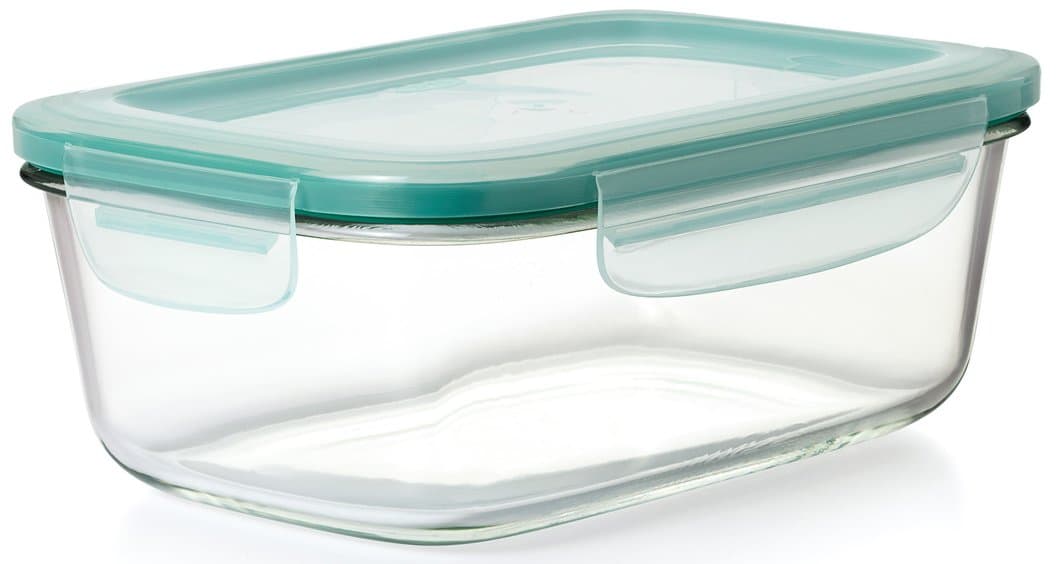 OXO 11174000 Glass Rectangle Food Storage Container, 8 Cup, Clear