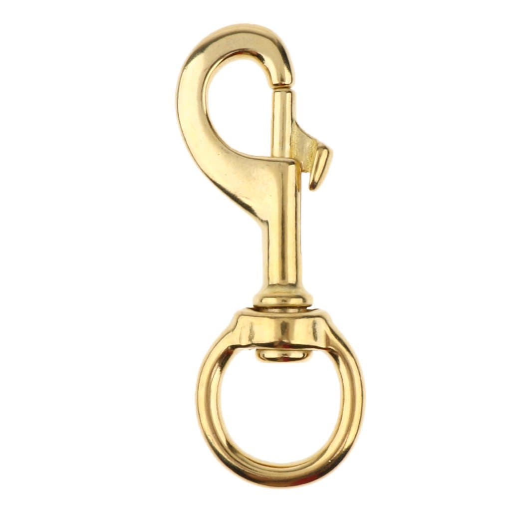3Keys Solid Brass Swivel Snap Hook Heavy Duty Clip for Dog Leash Chains Craft Scuba Diving and Snorkeling Gear (Pack of 2)