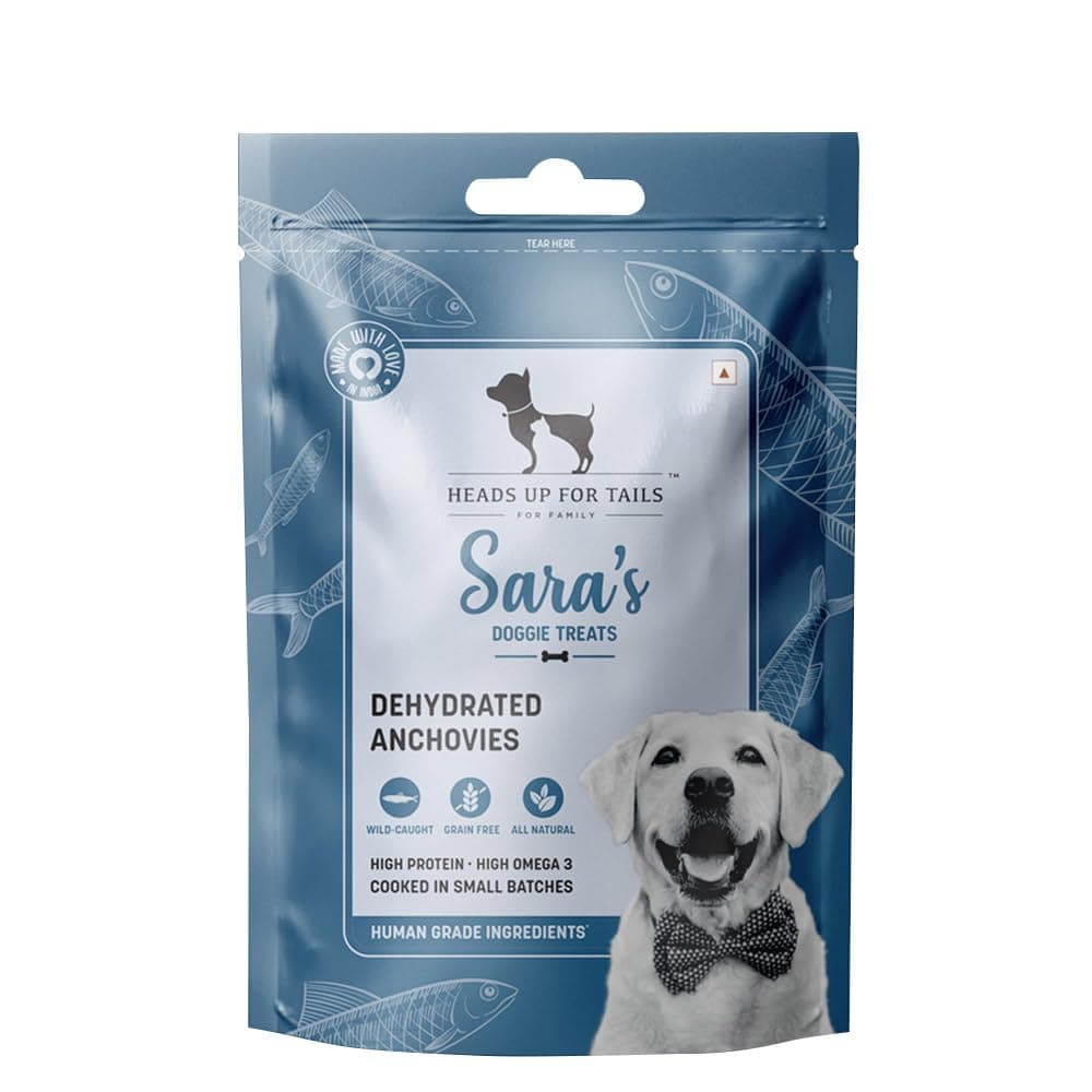 Heads Up For Tails Sara’s Dehydrated Anchovy Dog Treats - 70 g