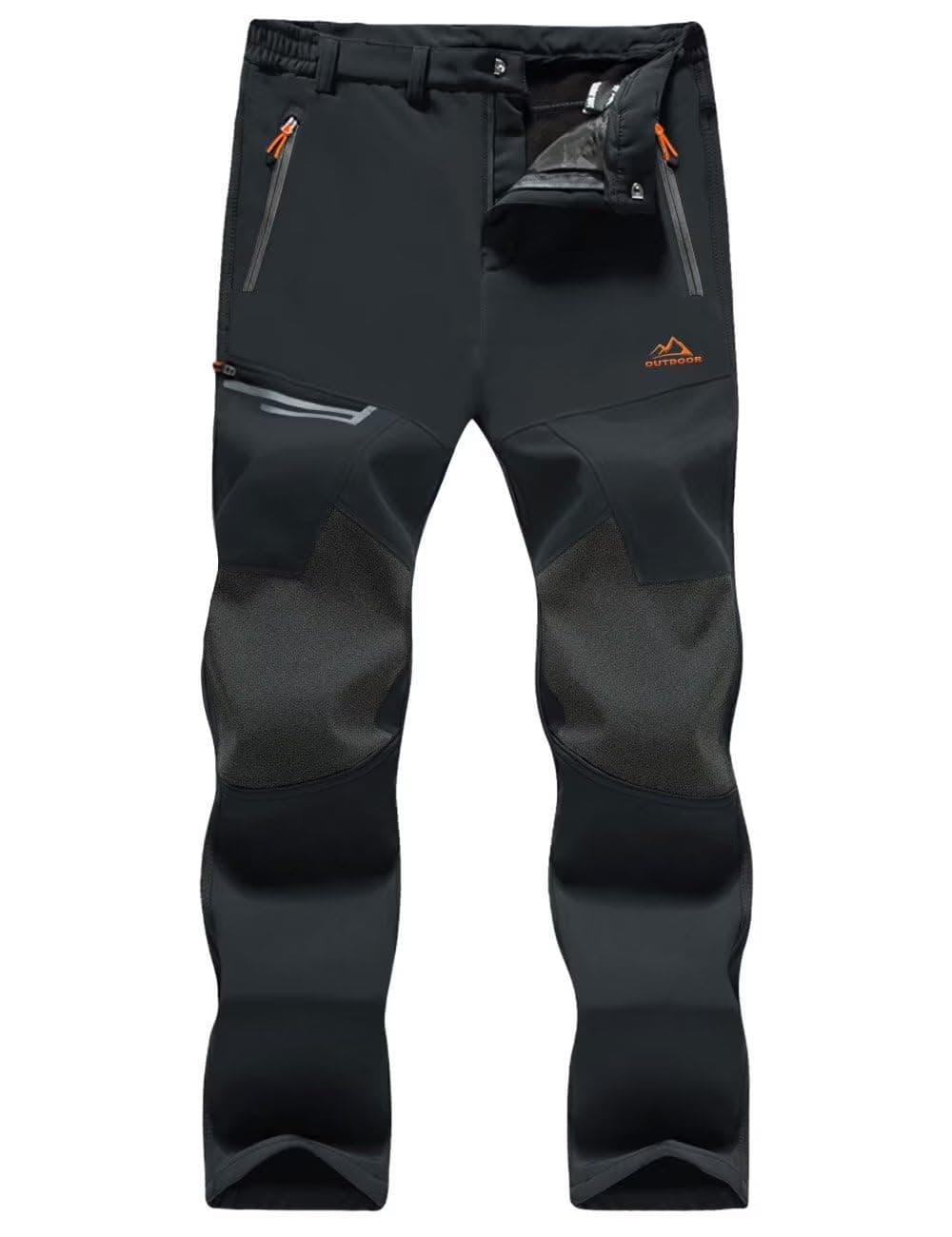 MAGCOMSEN Ski Pants Men Waterproof Pants Hiking Pants Mens Work Pants Winter Pants Snow Pants Softshell Pants Snowboard Pants Men Black Regular