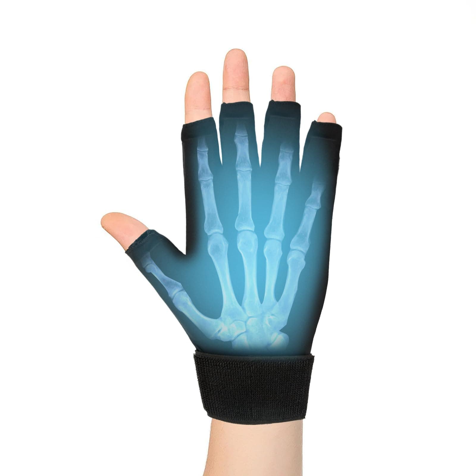 Finger Arthritis Compression Ice Glove for Pain Relief, Adjustable Wrist Ice Pack Wrap, Hand Ice Pack for Hot & Cold Therapy