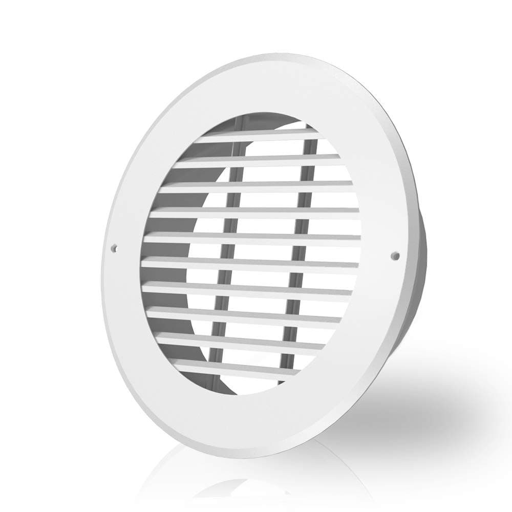 AC Infinity Wall-Mount Duct Grille Vent for 200mm Ducting, White Metal,