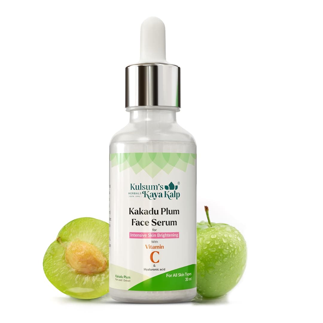 Kulsum's Kaya Kalp Herbals Kakadu Plum Face Serum For Intensive Skin Brightening | Ideal For Men & Women | With Vitamin C, Hyaluronic Acid | For All Skin Types | 30ml
