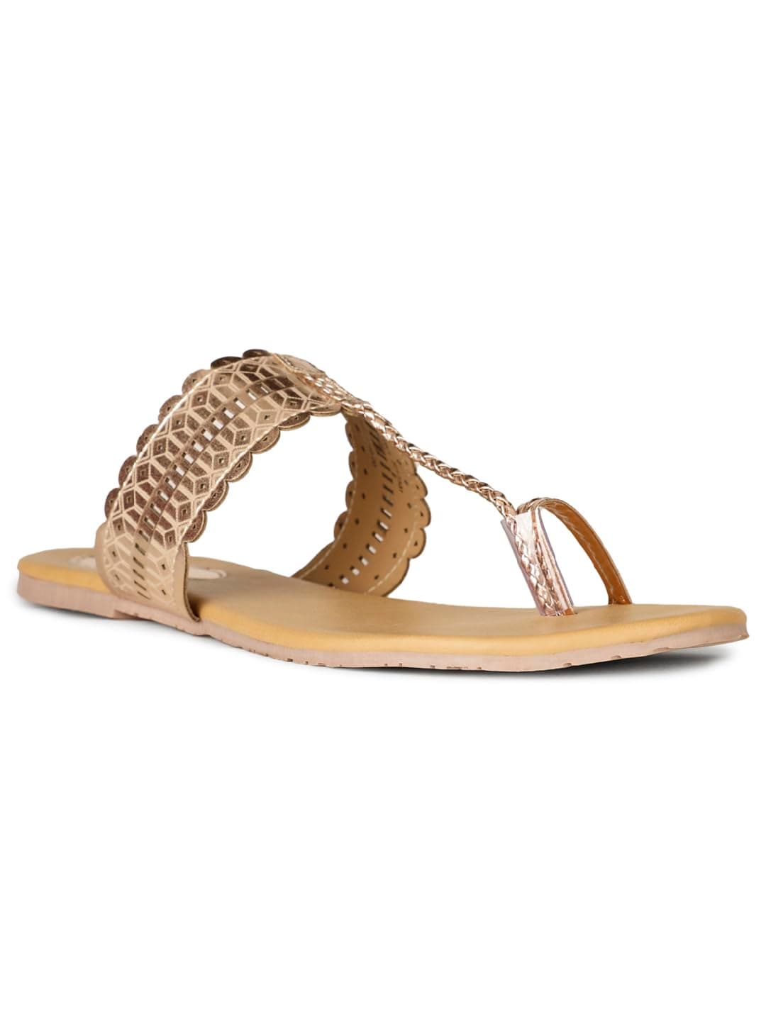 Bata womens METALLIC TR ROSE GOLD Flats - 6 UK (5715231)