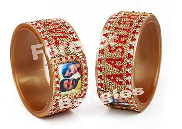 Anwar Womens Plastic Name And Pic Kangan/Chuda/Bangles Set (Ang-3)