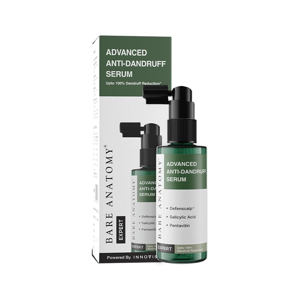 Bare Anatomy Advanced Anti-Dandruff Serum | Helps Reduce Dandruff | Defenscalp™ + Salicylic Acid + Pentavitin | Lightweight, Non-Sticky Scalp Serum | For Men & Women | 50 ml