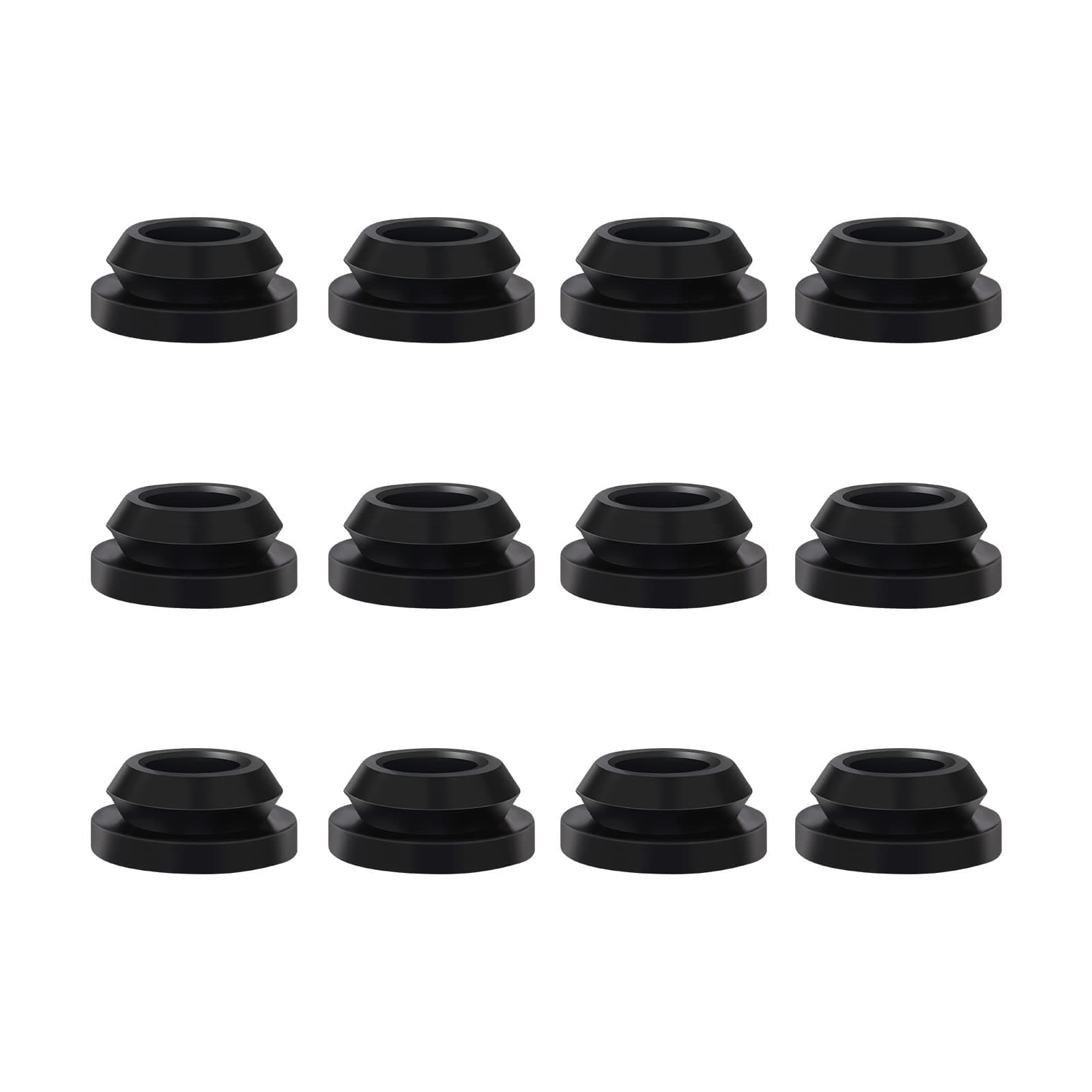 AIEX 12 Pcs RV Stove Top Grommets, Black Furnace Grommet Camper Stove Grommets Protective Rubber Grommets for RV Stove Top Compatible with Magic Chef Stove Grates