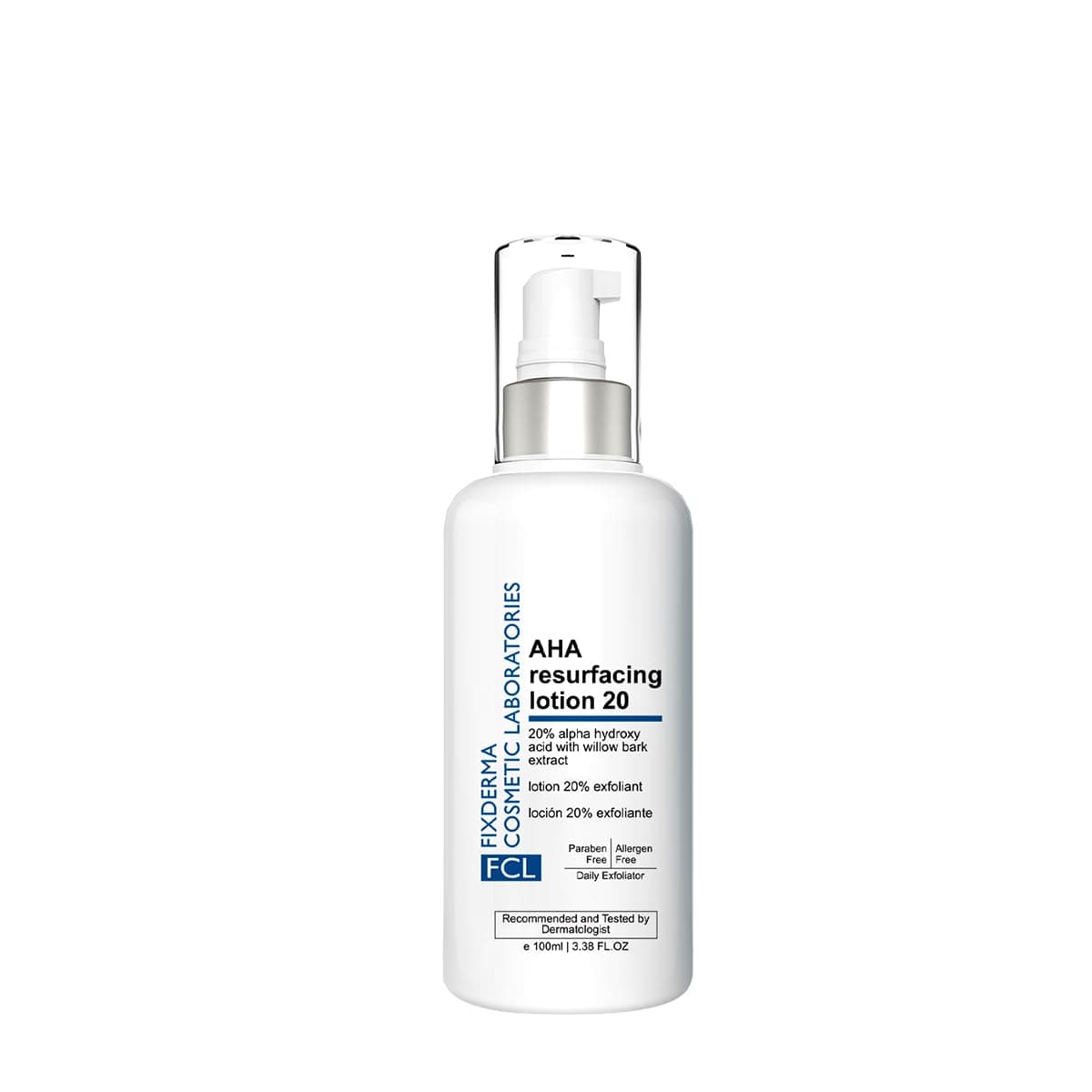 FCL Glycolic Acid AHA 20 Lotion For Body And Face | Dead Skin Remover | Paraben Free AHA Exfoliating Lotion For Dry, Itchy And Rough Skin - 100ml