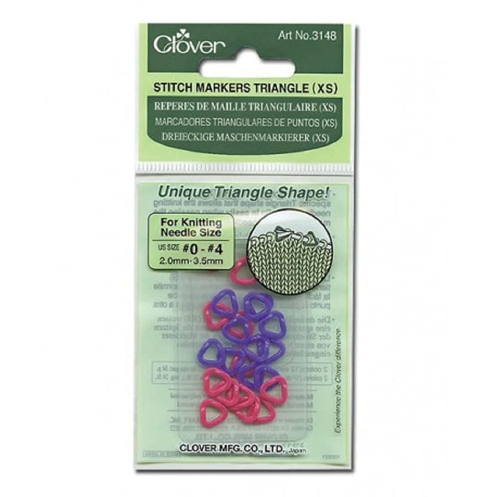 Clover Stitch Markers Triangle, XS