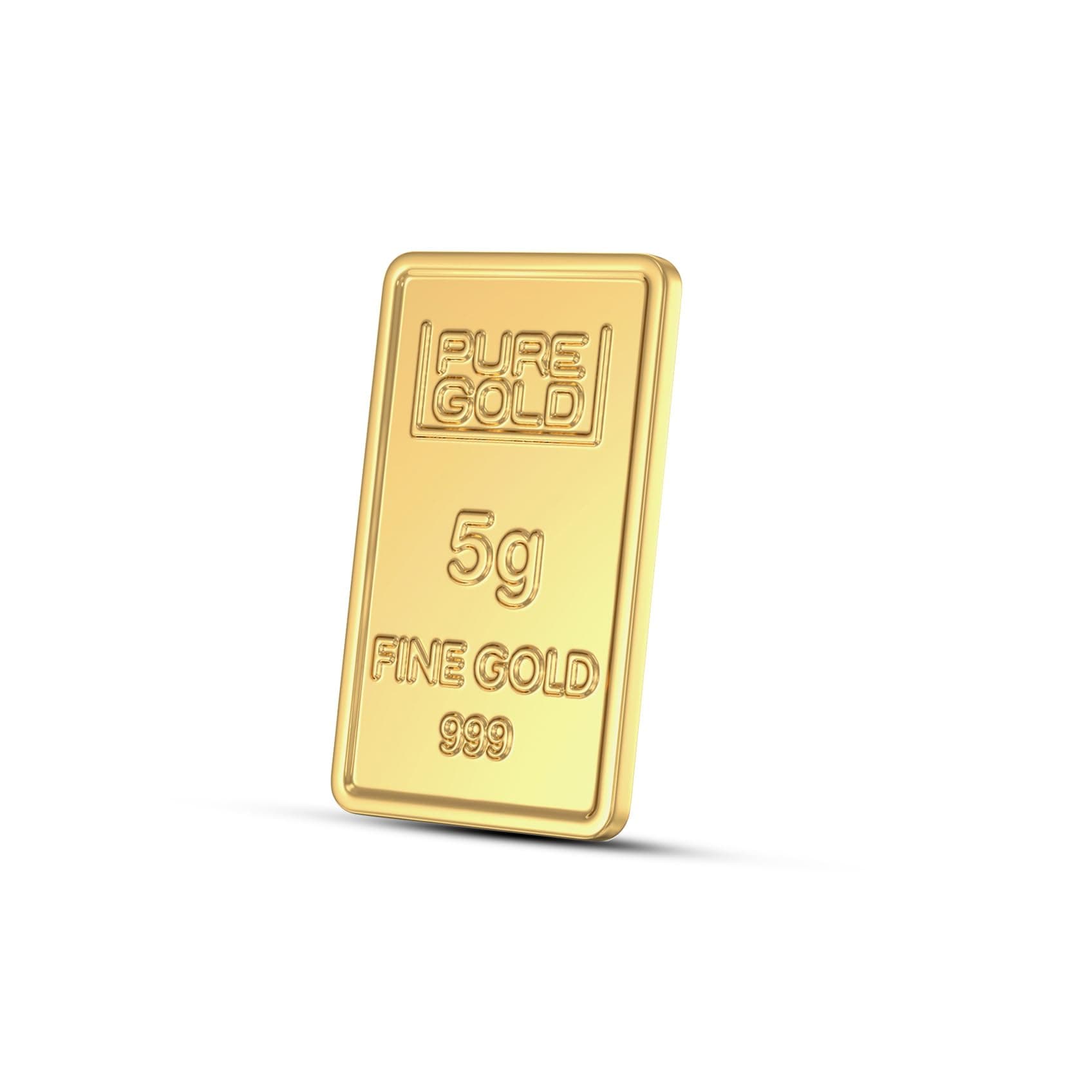 Joyalukkas Assayer Certified 5 gm, 24k (999) Yellow Gold Precious Bar