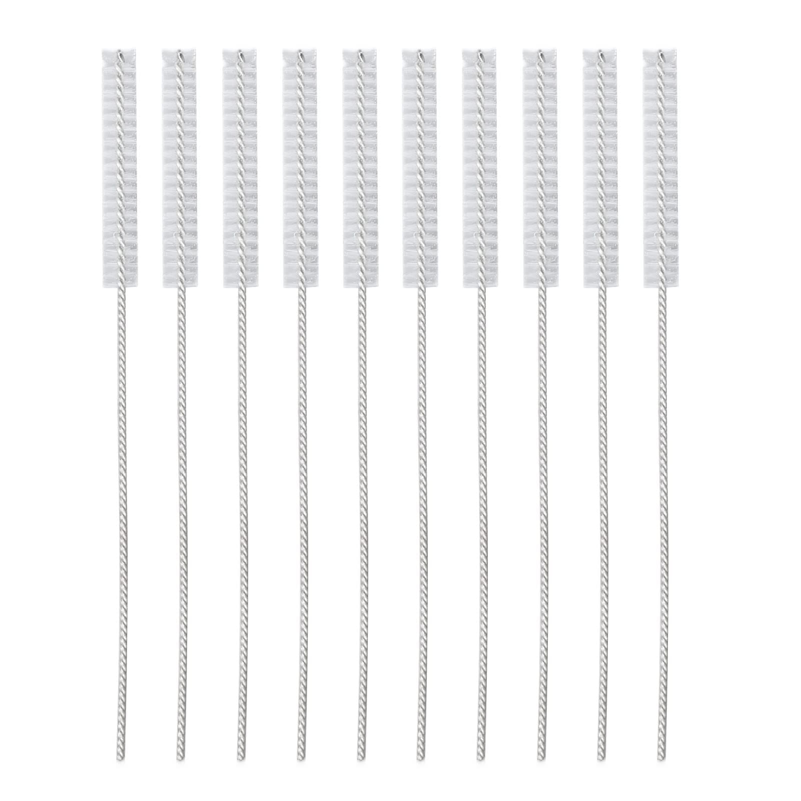10 Pcs Hearing Aid Vent Tube Cleaning Brush, Professional Nylon Hair Hearing Aid Tube Cleaning Tool Accessory for Clean Small Holes or Pipes