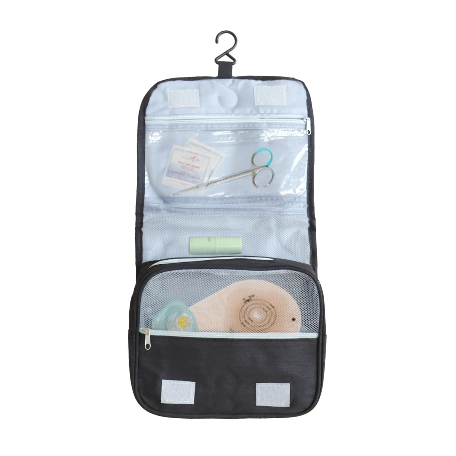 Welsoon Ostomy Travel Bag - Hanging Ostomy Supplies Bag for Colostomy, Ileostomy, Random Color