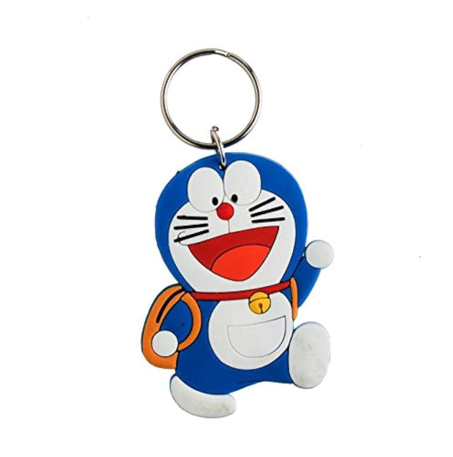 Techpro Unisex Double Sided Soft Rubber Key Chain (Multicolour)